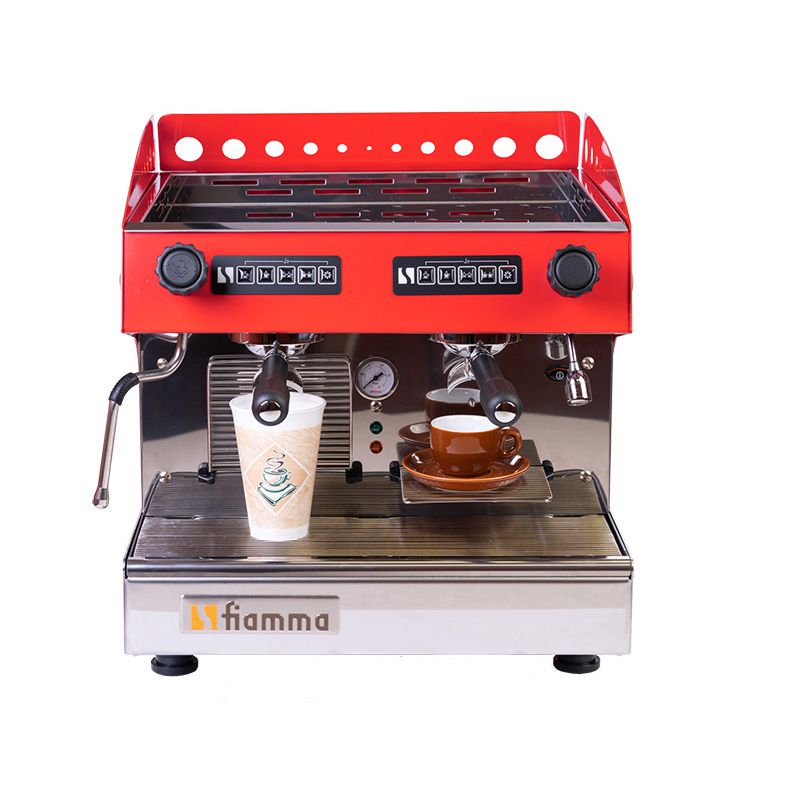 La Pavoni Caravel 2 Cv Volumetric Espresso Machine front with cups