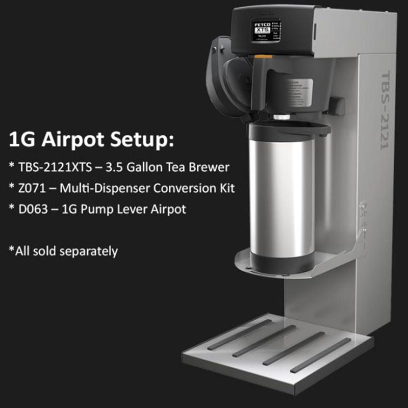 Fetco Z071 Iced Tea Brewer Multi-Dispenser Conversion Kit airpot set up