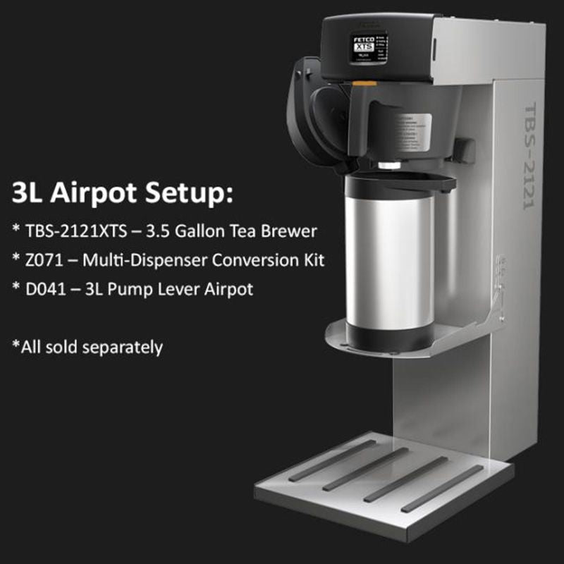 Fetco Z071 Iced Tea Brewer Multi-Dispenser Conversion Kit set up